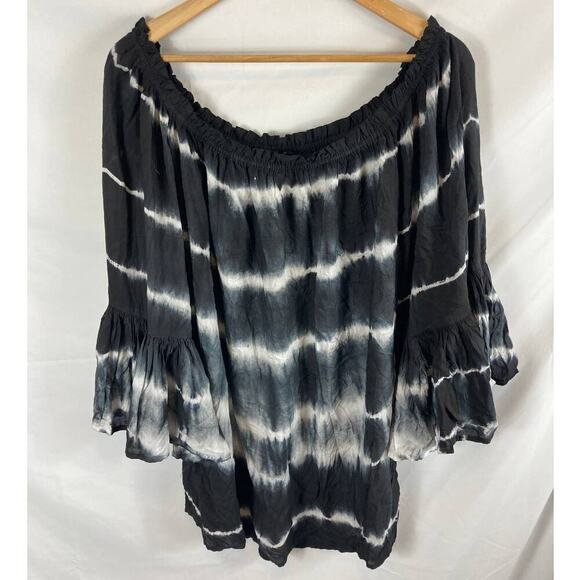 Chelsea & Theodore Tie Dye Off Shoulder Top Size Large - Picture 1 of 6